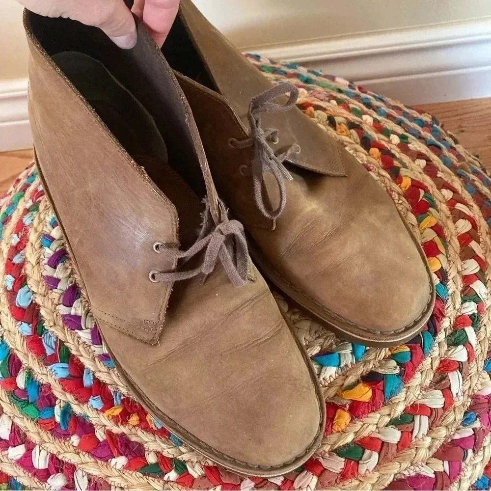Clarks originals  brown leather boots